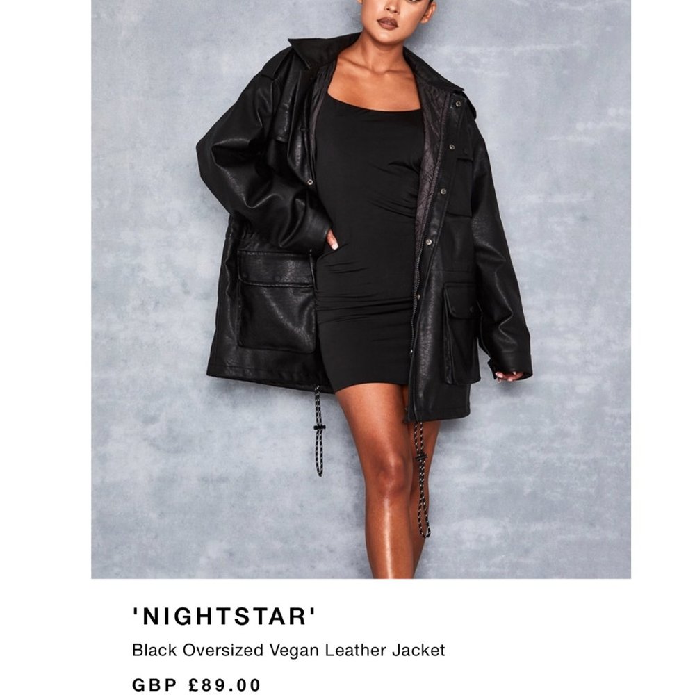 Mistress Rocks Oversized Leather Jacket